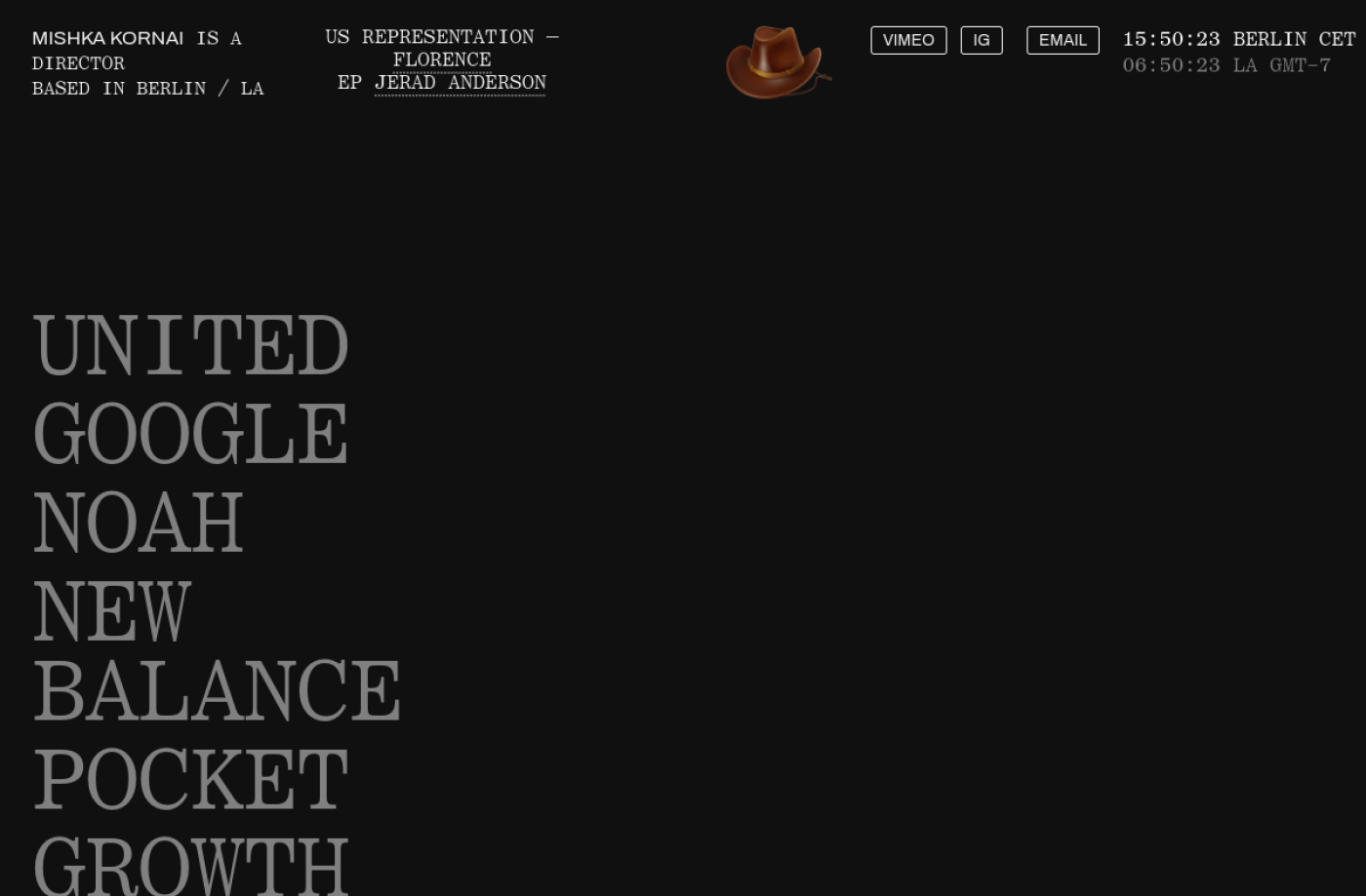 Mishka Kornai — creative portfolio WordPress site preview