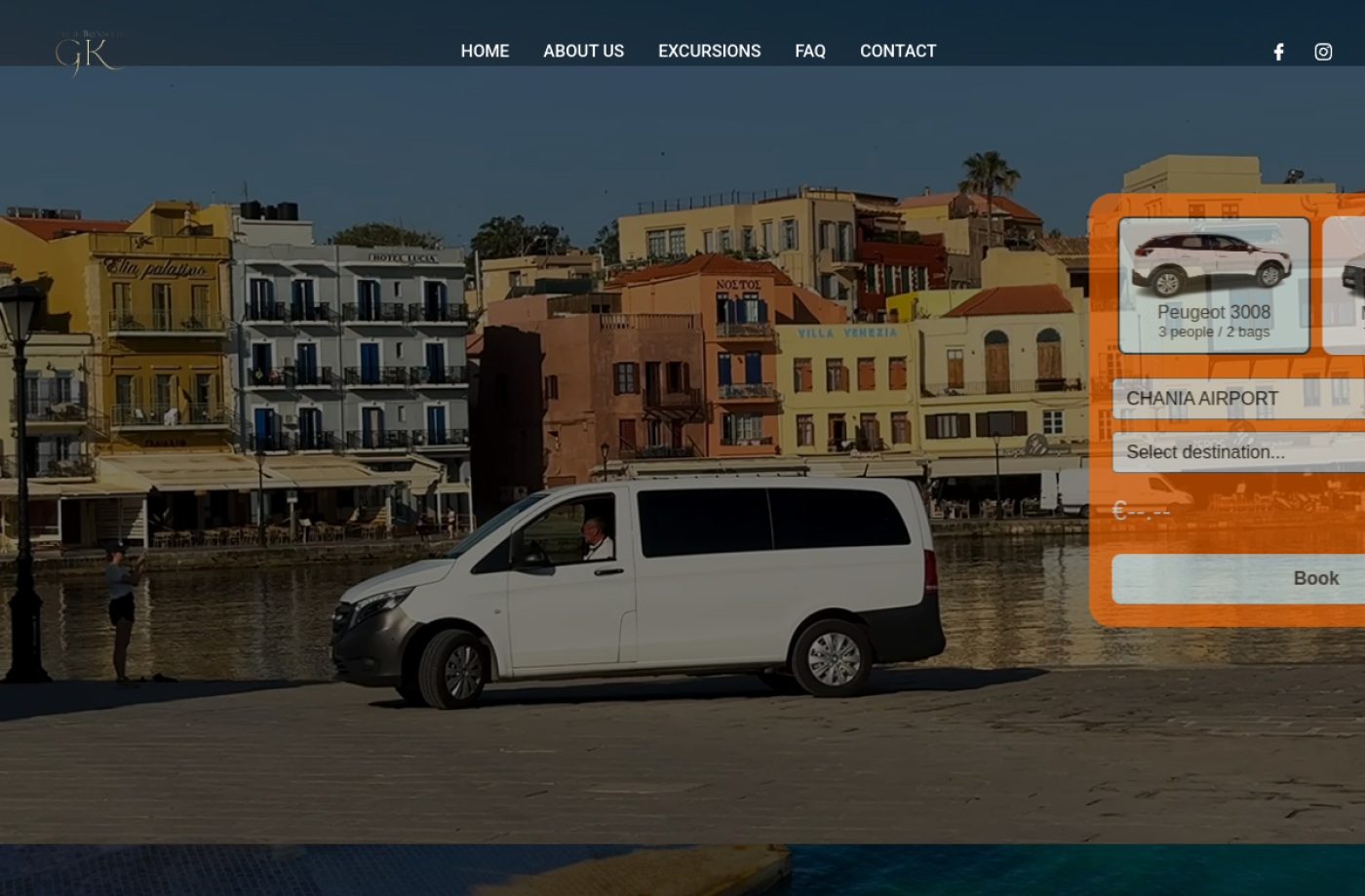 Private Transfers Chania — international transfer service site preview